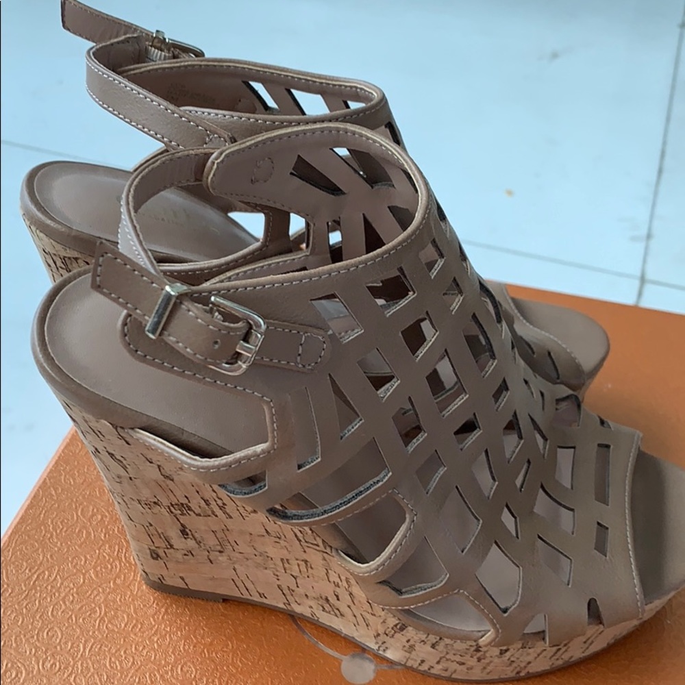 Charles David wedges with cork heel